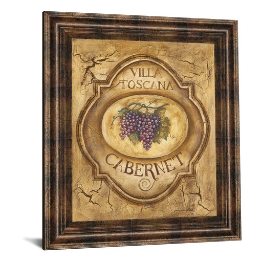 Classy Living Tuscan Grapes Wall Art 22"x26", Dark Chocolate Frame
