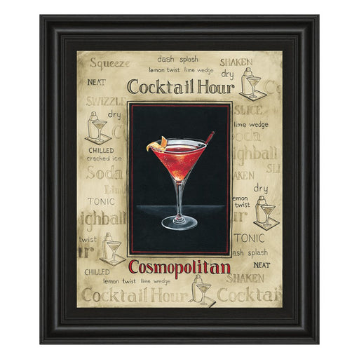 Classy Living Cosmopolitan Cocktail Wall Art 22"x26", Midnight Aura Frame - 8085