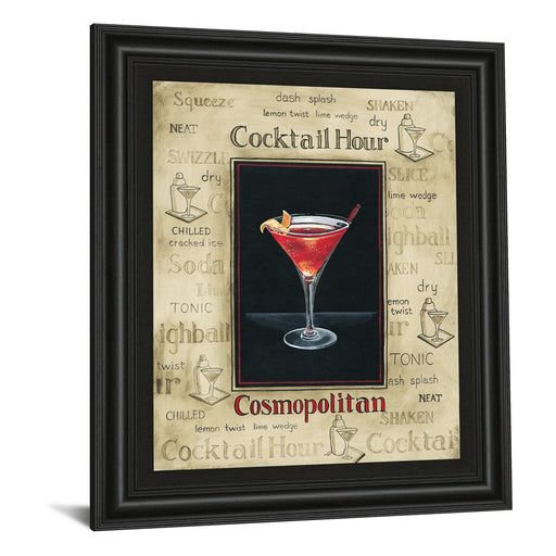 Classy Living Cosmopolitan Cocktail Wall Art 22"x26", Midnight Aura Frame
