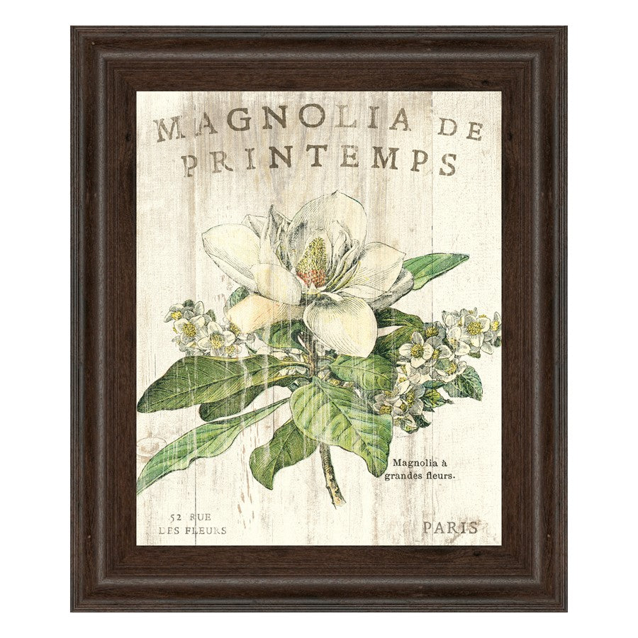 Classy Living Parisian Petals Wall Art 22"x26", Cinnamon Mocha Frame