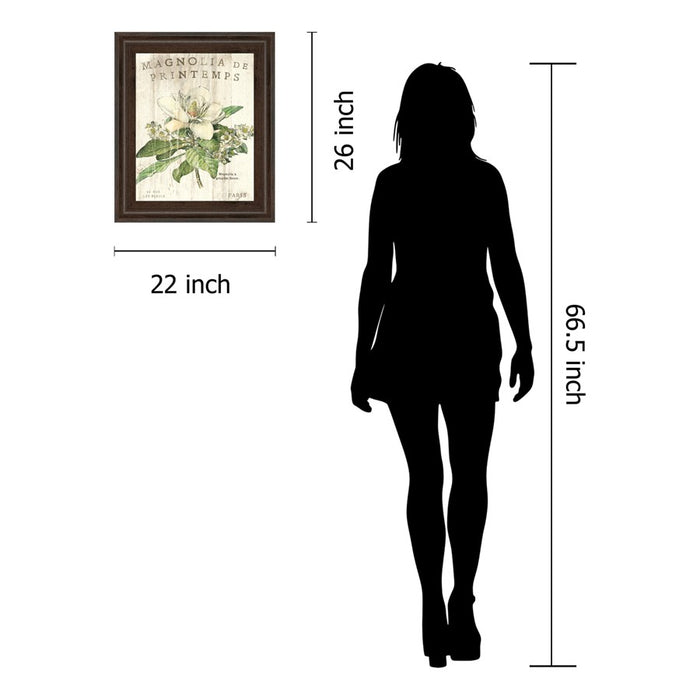 Classy Living Parisian Petals Wall Art 22"x26", Cinnamon Mocha Frame