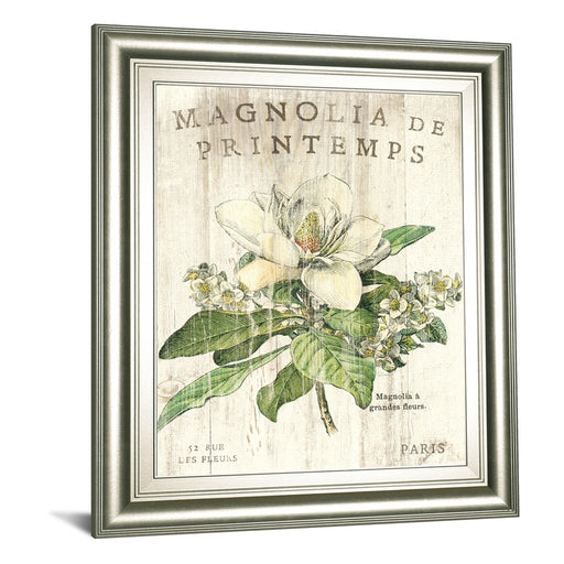 Classy Living Spring Magnolia Wall Art 22"x26", Silver Serenity Frame