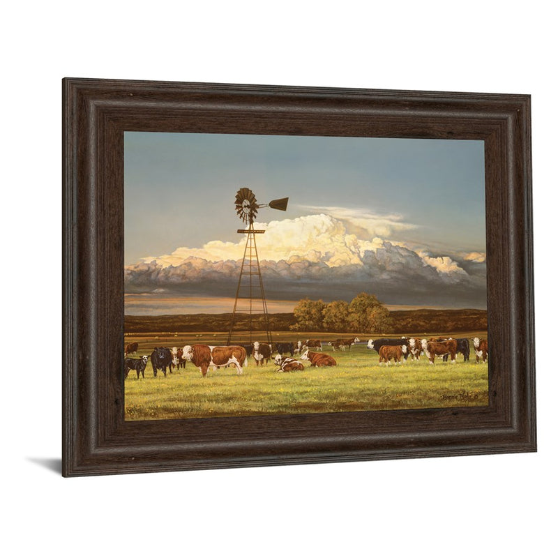 Classy Living Summer Pastures Wall Art 26"x22", Cinnamon Mocha Frame