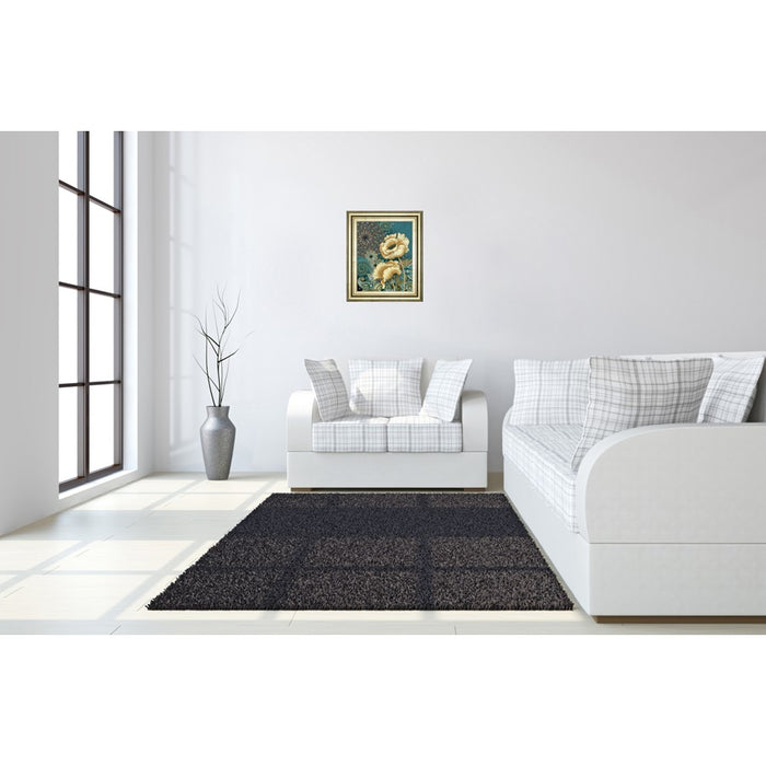 Classy Living Golden Blooms Wall Art 22"x26", Crisp Chardonnay Frame