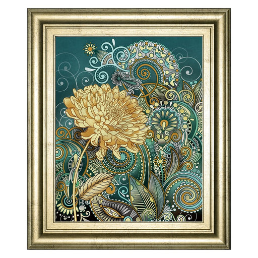 Classy Living Marigold Whimsy Wall Art 22"x26", Crisp Chardonnay Frame