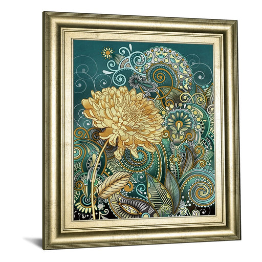 Classy Living Marigold Whimsy Wall Art 22"x26", Crisp Chardonnay Frame
