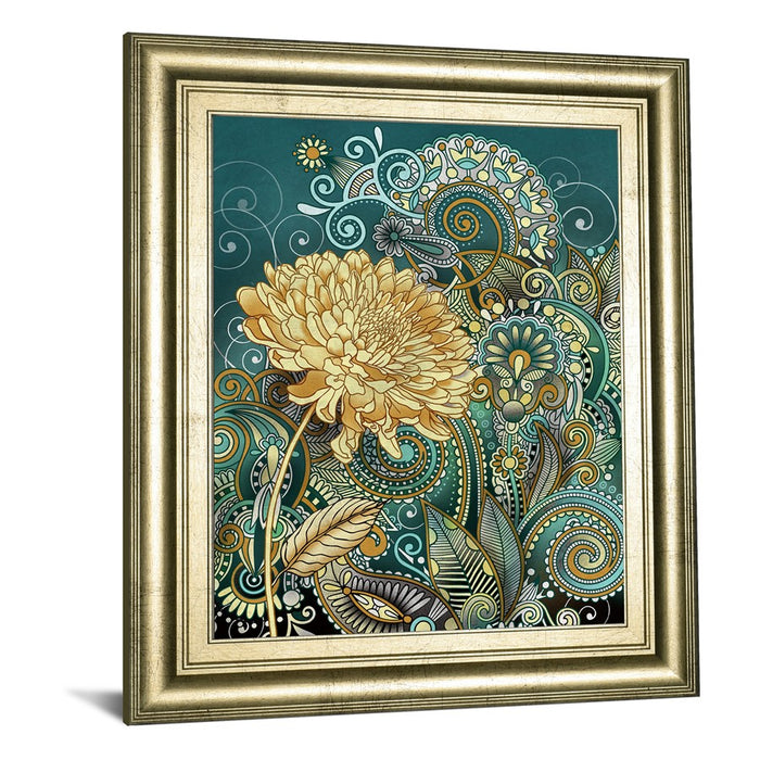 Classy Living Marigold Whimsy Wall Art 22"x26", Crisp Chardonnay Frame