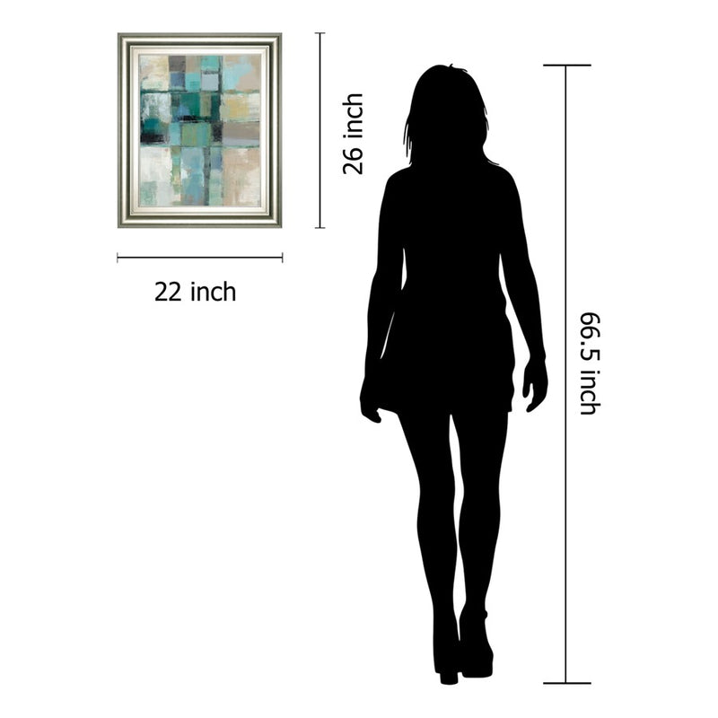 Classy Living Island Hues Wall Art 22"x26", Silver Serenity Frame
