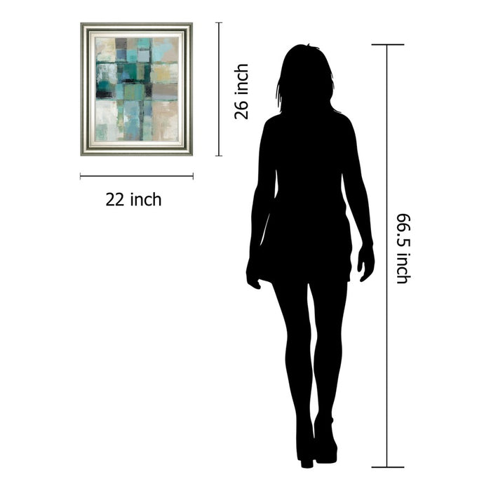 Classy Living Island Hues Wall Art 22"x26", Silver Serenity Frame