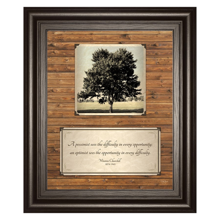 Classy Living Solitude Grove Wall Art 22"x26", Dark Chocolate Frame