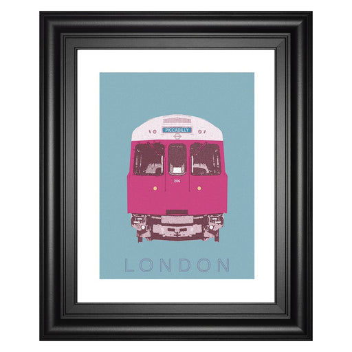 Classy Living Piccadilly Train Wall Art 22"x26", Black Frame