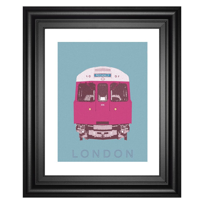 Classy Living Piccadilly Train Wall Art 22"x26", Black Frame