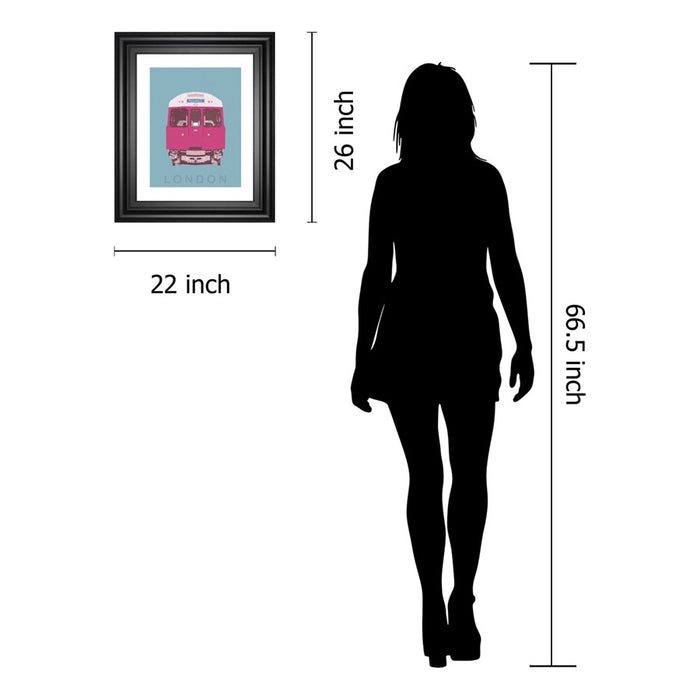 Classy Living Piccadilly Train Wall Art 22"x26", Black Frame