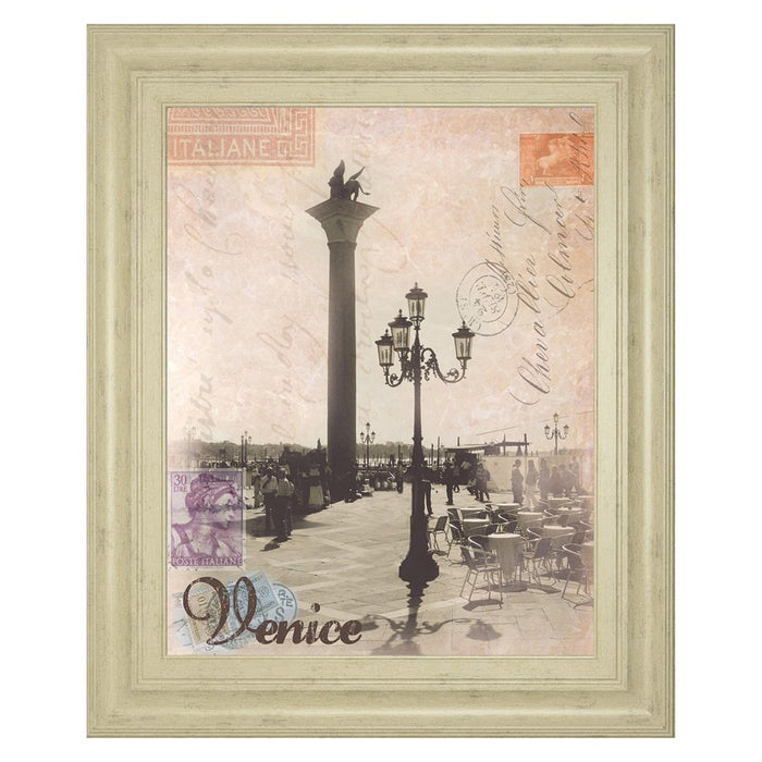 Classy Living Venetian Charm Wall Art 22"x26", Ivory Bliss Frame - 8229