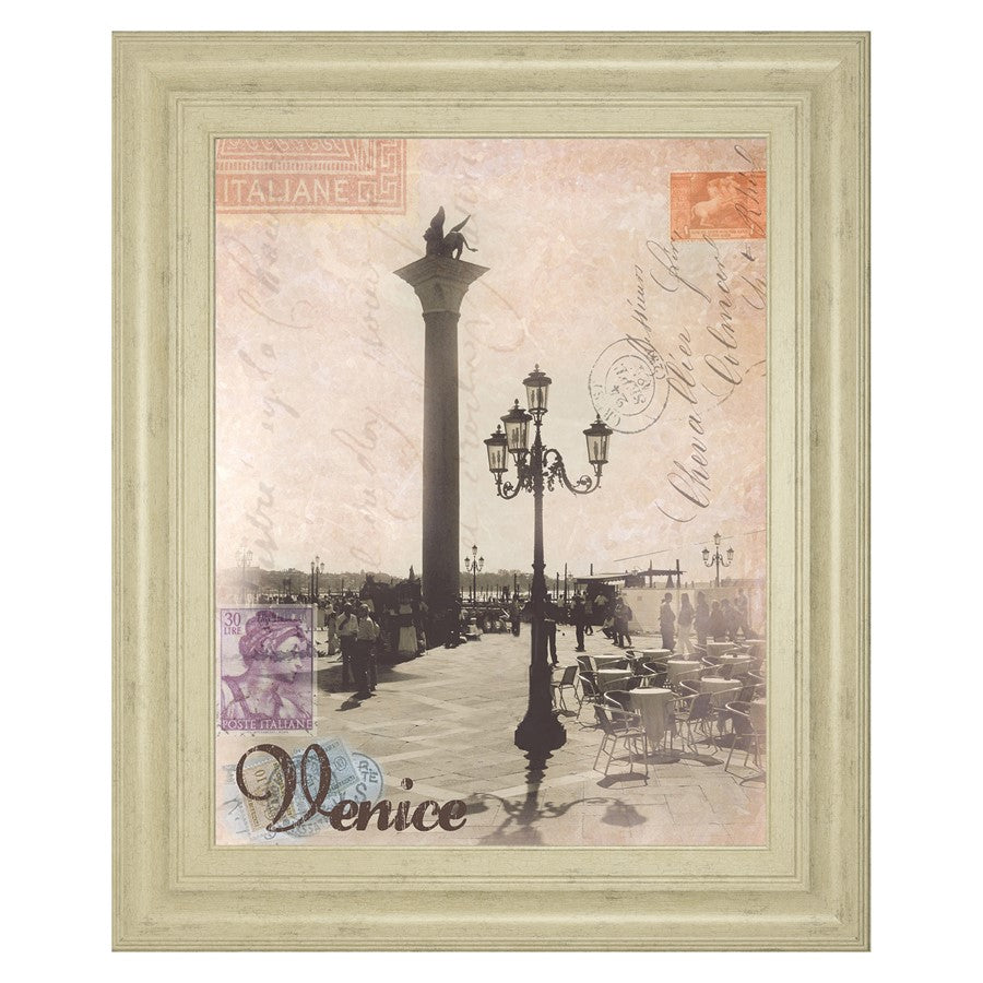 Classy Living Venetian Charm Wall Art 22"x26", Ivory Bliss Frame - 8229