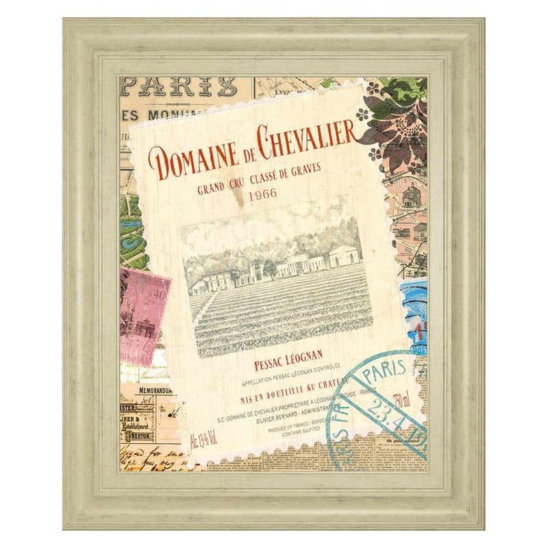 Classy Living Wine Tour 2 Wall Art 22"x26", Ivory Bliss Frame