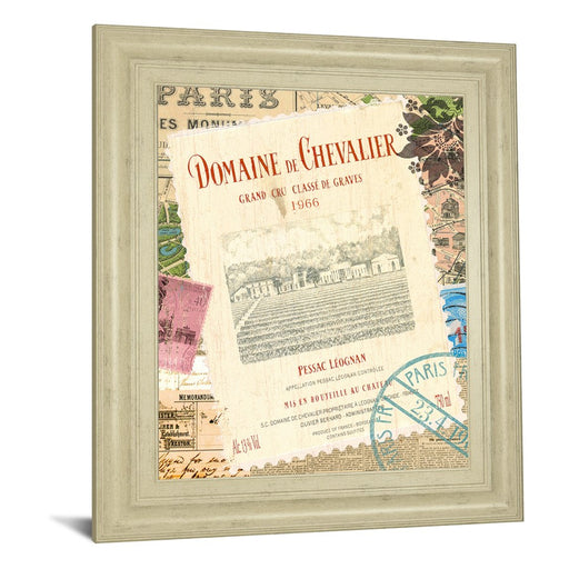 Classy Living Wine Tour 2 Wall Art 22"x26", Ivory Bliss Frame
