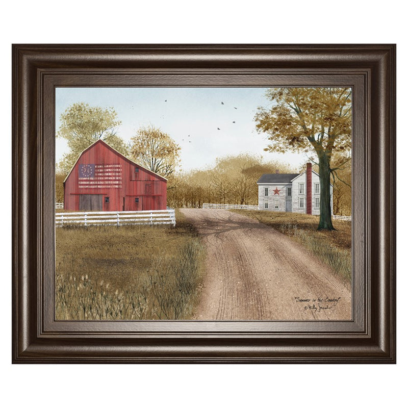 Classy Living Country Road Wall Art 26"x22", Cinnamon Mocha Frame