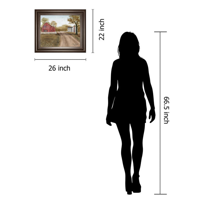 Classy Living Country Road Wall Art 26"x22", Cinnamon Mocha Frame