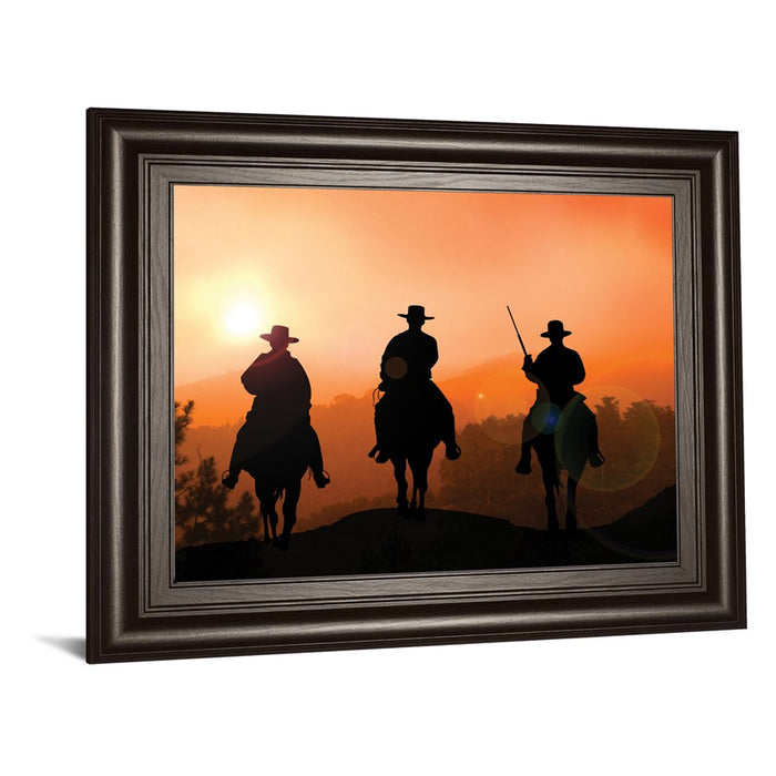 Classy Living Sunset Riders Wall Art 26"x22", Dark Chocolate Frame