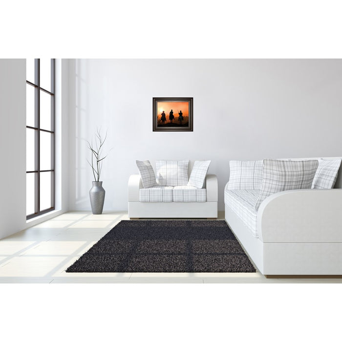 Classy Living Sunset Riders Wall Art 26"x22", Dark Chocolate Frame
