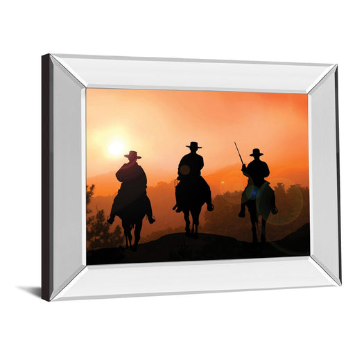 Classy Living Sunset Riders Wall Art 26"x22", Mirrored Frame