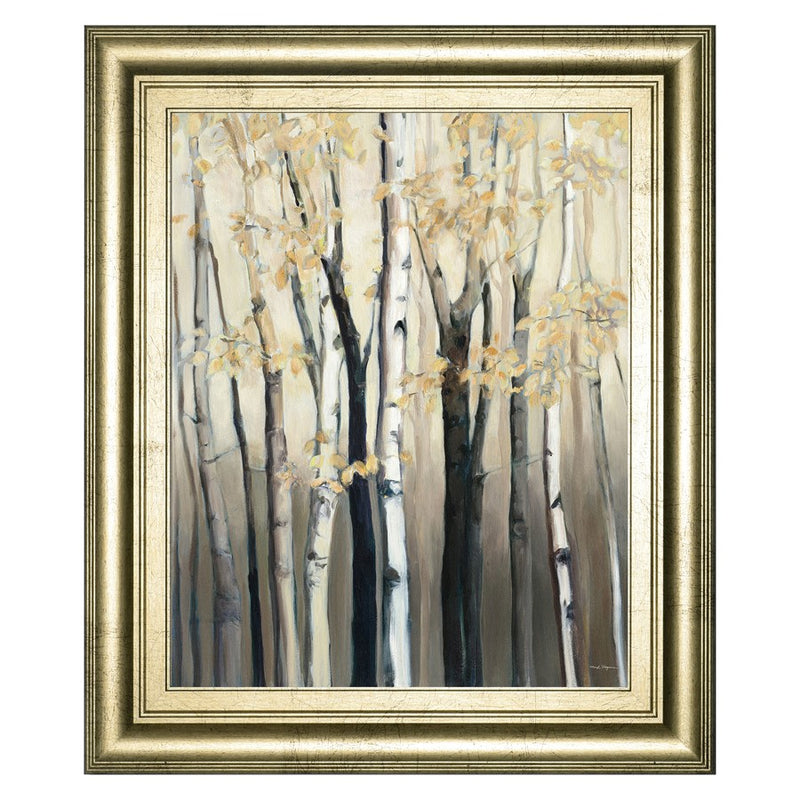 Classy Living Birch Glow Wall Art 22"x26", Crisp Chardonnay Frame