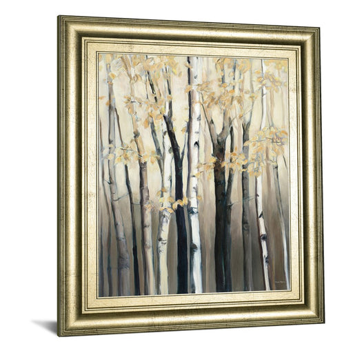 Classy Living Birch Glow Wall Art 22"x26", Crisp Chardonnay Frame