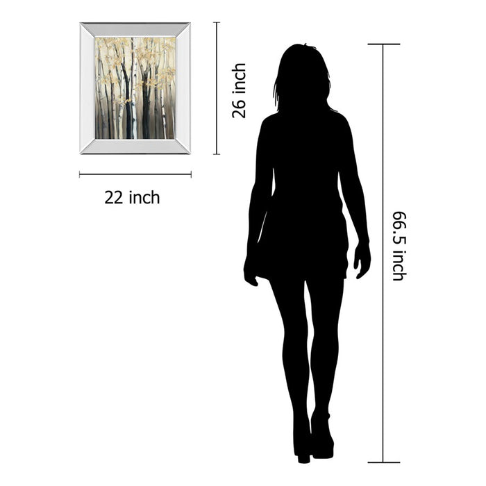 Classy Living Birch Glow Wall Art 22"x26", Mirrored Frame