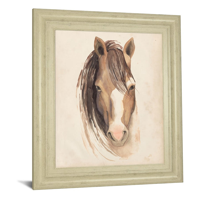 Classy Living Gentle Equine Gaze Wall Art 22"x26", Ivory Bliss Frame