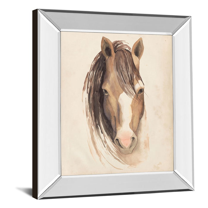 Classy Living Gentle Equine Gaze Wall Art 22"x26", Mirrored Frame
