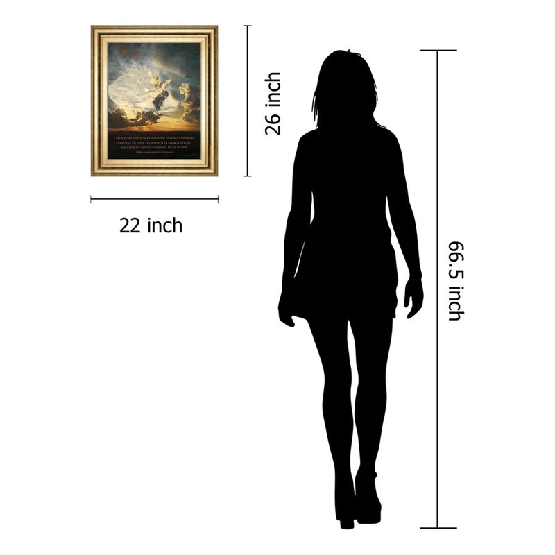 Classy Living Believe Sunset Wall Art 22"x26", GiIded Radiance Frame