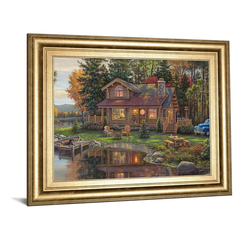 Classy Living Tranquil Retreat Wall Art 26"x22", Gold Frame