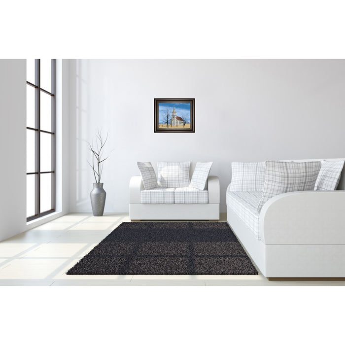 Classy Living Prairie Church Wall Art 26"x22", Dark Chocolate Frame