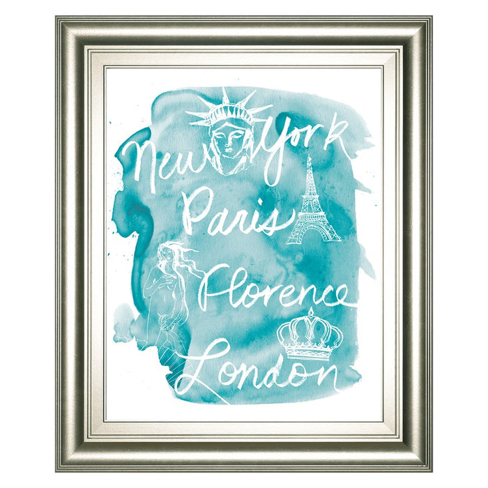 Classy Living Wanderlust Dreams Wall Art 22"x26", Silver Serenity Frame