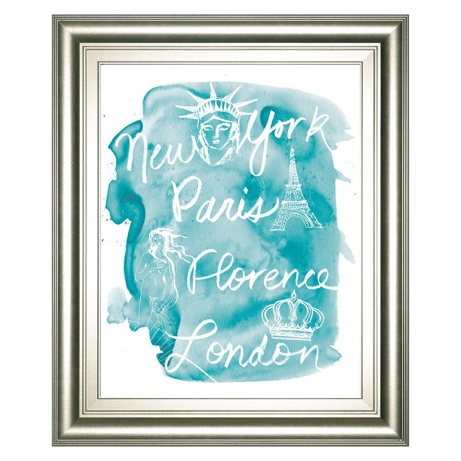 Classy Living Wanderlust Dreams Wall Art 22"x26", Silver Serenity Frame