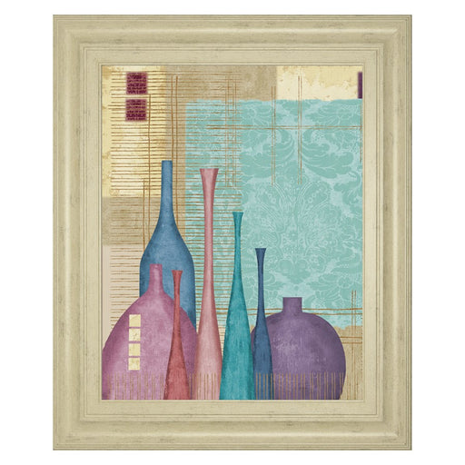 Classy Living Raku Harmony Wall Art 22"x26", Ivory Bliss Frame