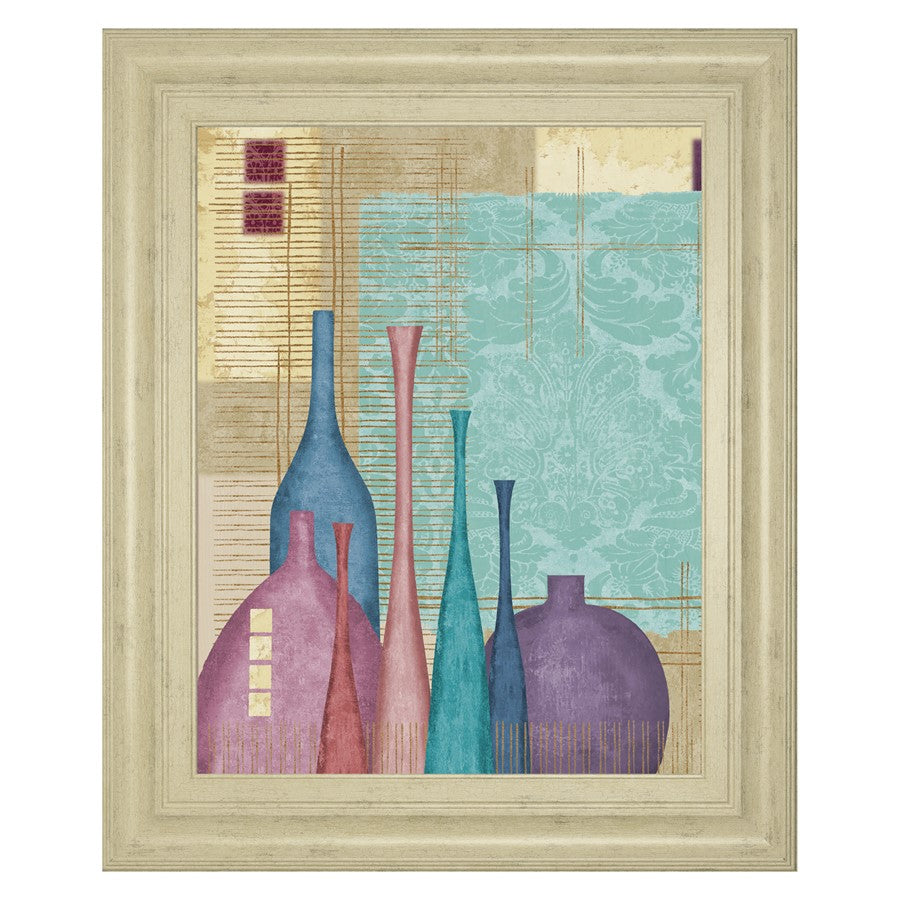 Classy Living Raku Harmony Wall Art 22"x26", Ivory Bliss Frame