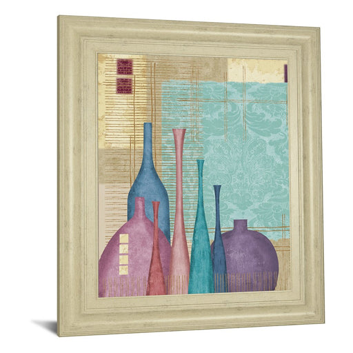 Classy Living Raku Harmony Wall Art 22"x26", Ivory Bliss Frame