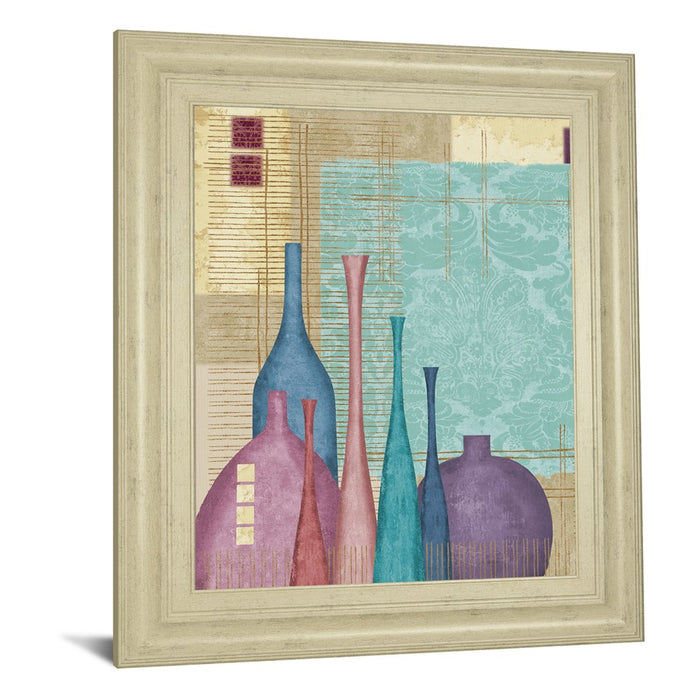 Classy Living Raku Harmony Wall Art 22"x26", Ivory Bliss Frame