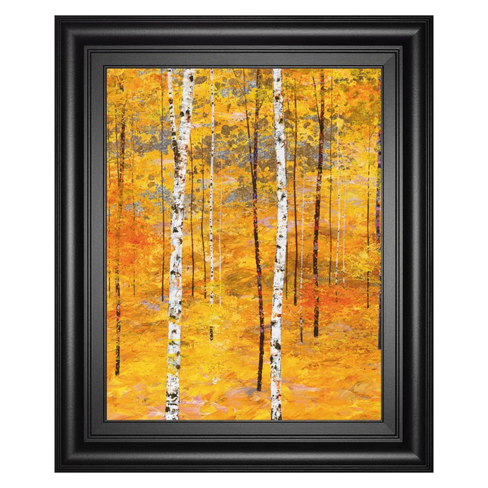 Classy Living Golden Birch Glow Wall Art 22"x26", Midnight Aura Frame