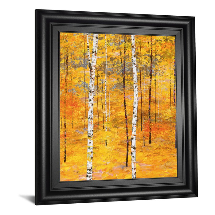 Classy Living Golden Birch Glow Wall Art 22"x26", Midnight Aura Frame