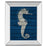 Classy Living Rustic Indigo Seahorse Wall Art 22"x26", Mirrored Frame