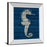 Classy Living Rustic Indigo Seahorse Wall Art 22"x26", Mirrored Frame