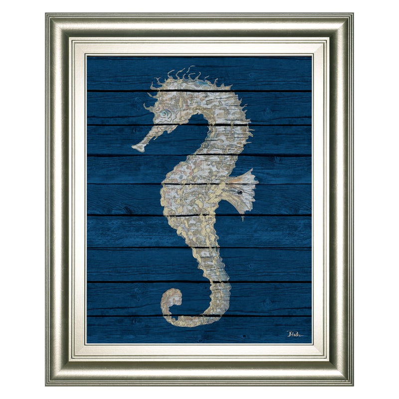 Classy Living Antique Seahorse Wall Art 22"x26", Silver Serenity Frame