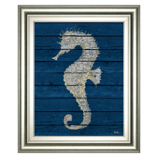 Classy Living Antique Seahorse Wall Art 22"x26", Silver Serenity Frame - 8356