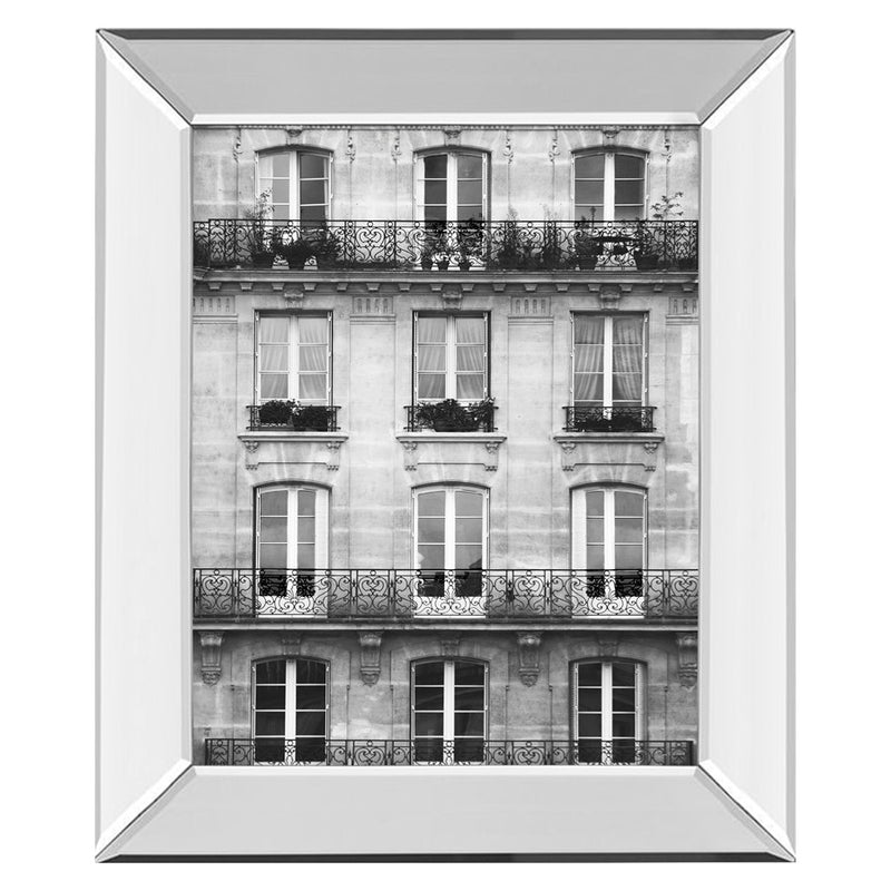 Classy Living Timeless Facade Wall Art 22"x26", Mirrored Frame