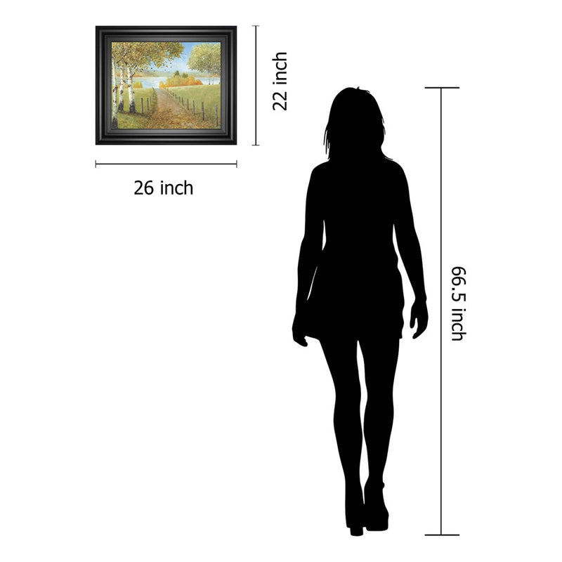 Classy Living Country Pathway Wall Art 26"x22", Midnight Aura Frame
