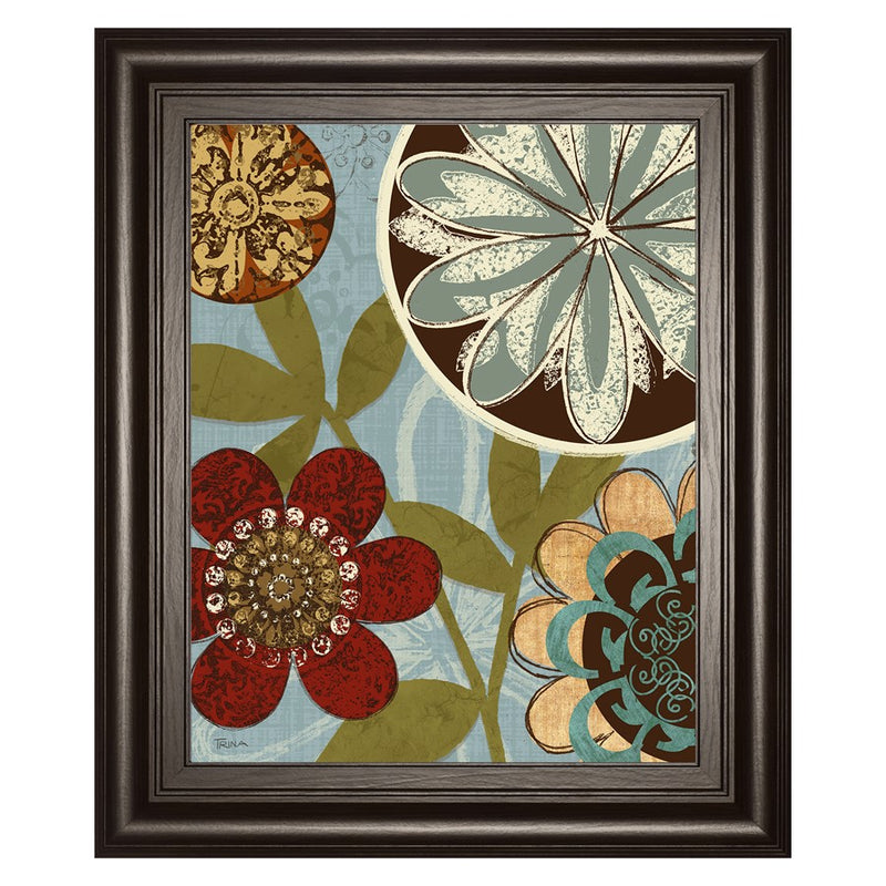Classy Living Botanical Dance Wall Art 22"x26", Dark Chocolate Frame