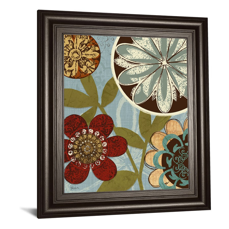 Classy Living Botanical Dance Wall Art 22"x26", Dark Chocolate Frame